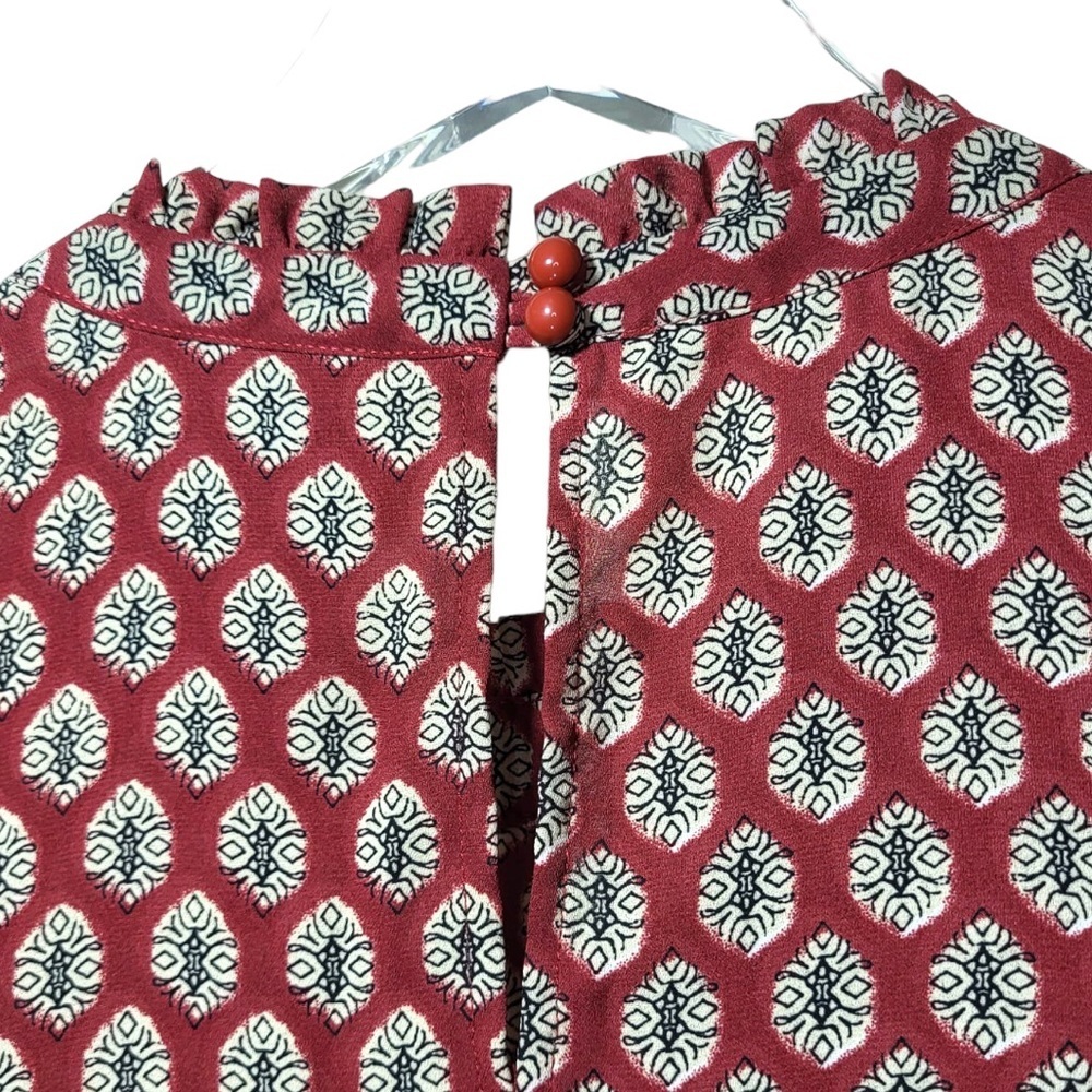 Bobeau Cold Shoulder Geometric Patterned Back Key… - image 8